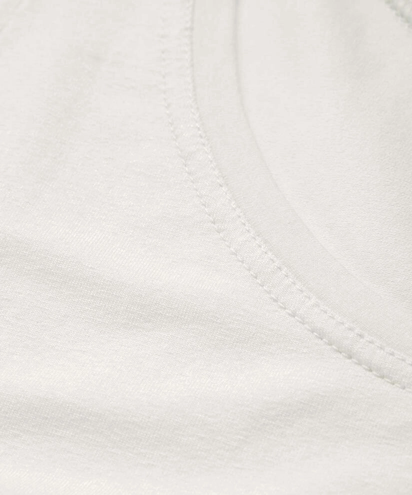 1003888  MaEls Top  - Cream Compact Jacquard Weave