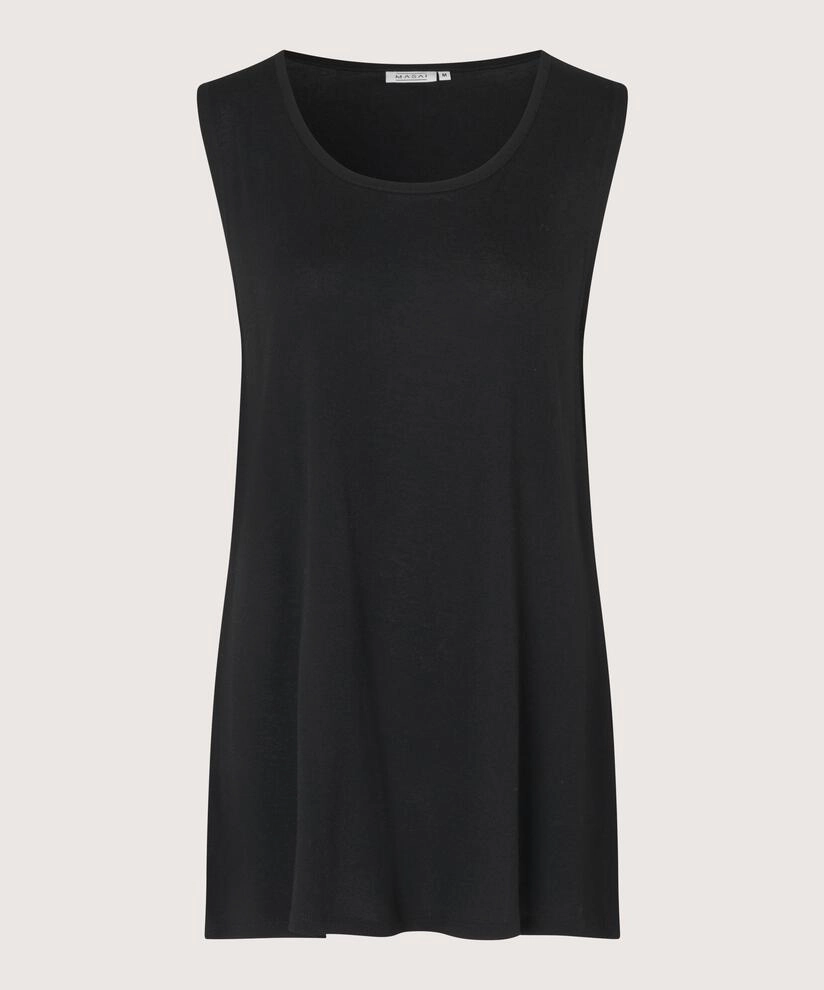 DroppedShoulder VentilatedBack 1006691 MaElta Basic Top - Black
