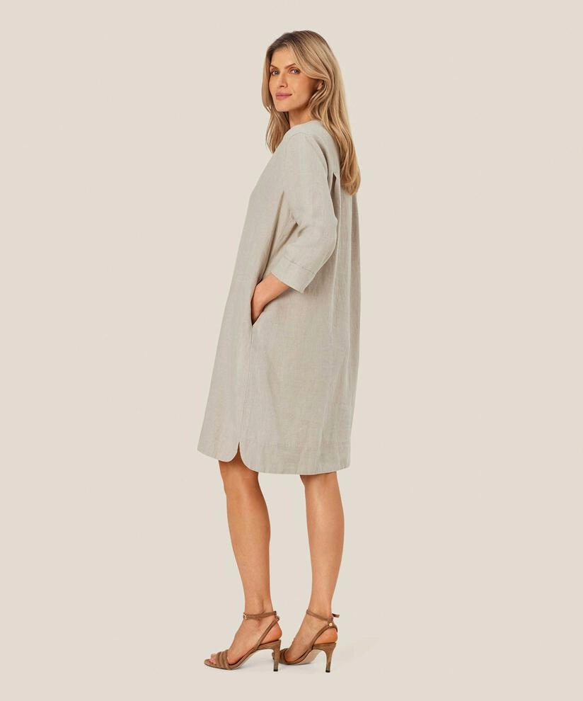 TaglessDesign Chic Mom 1006912 MaNokolo Linen Dress - Natural
