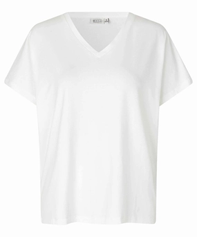 1007330 MaBadu Top - Cream Distressed Texture ReflectiveTrim