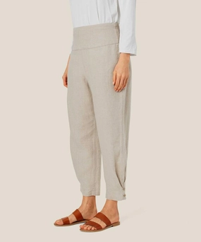 Flex Movement OdorResistantFinish 1007443 MaPenna Linen Trousers - Natural