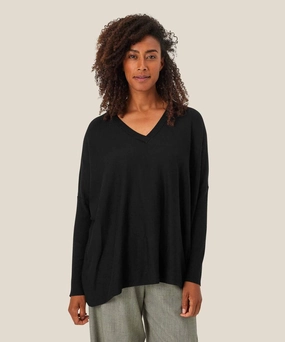 AbrasionResistant Fabric Contrast Stitching 1009888 MaFronia Sweater - Black