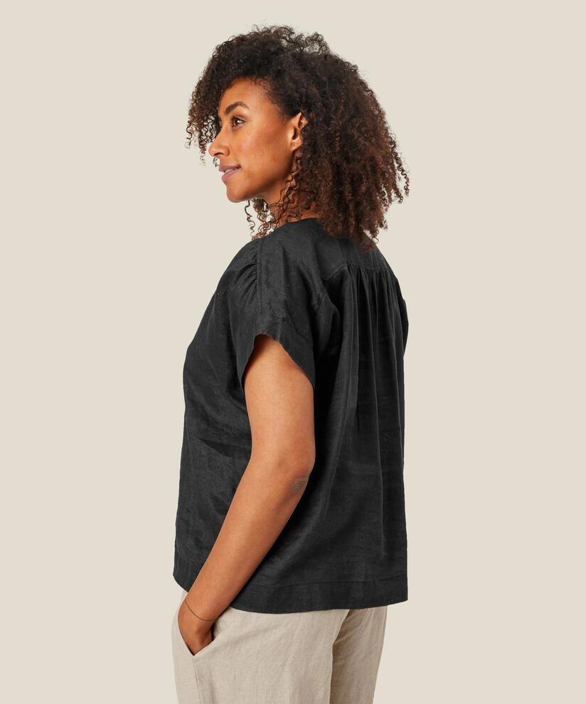1010323 MaBraidy Linen Top - Black LayeredDurability