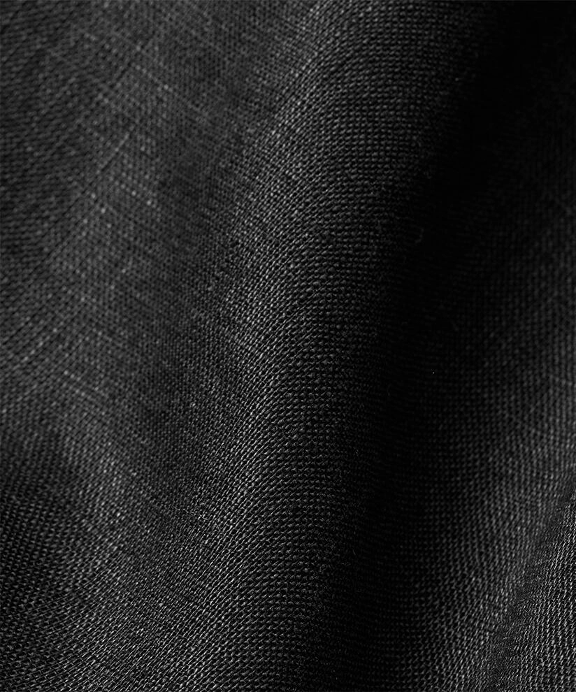 1010323 MaBraidy Linen Top - Black Antibacterial Fabric