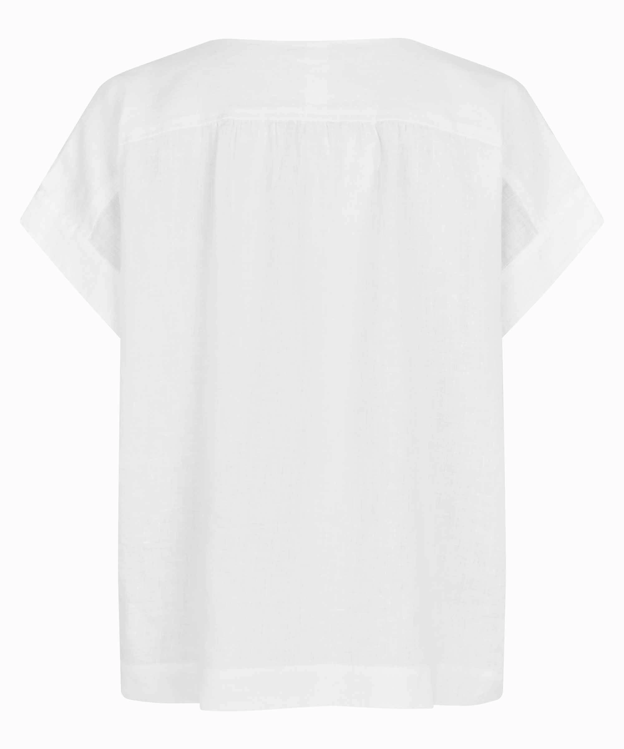 1010323 MaBraidy Linen Top - White RawEdgedDesign