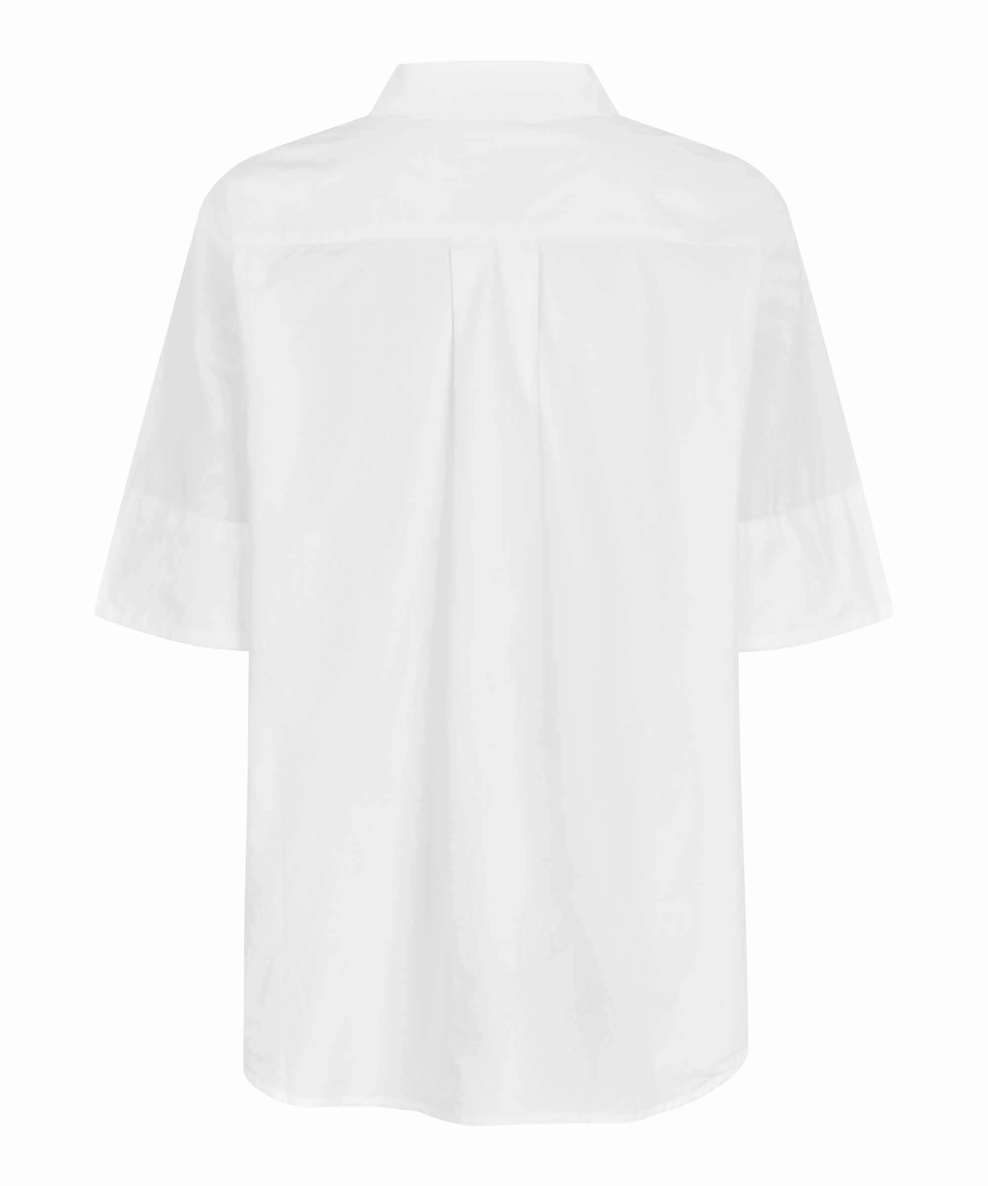 LayeredCollar Elasticated Trim 1010576 MaIlbato Shirt - White