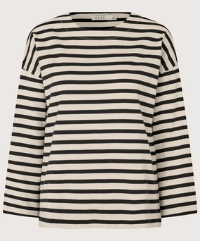 1010682 MaBeannie Top - Dark Lichen Green Reflective Accent Stripes