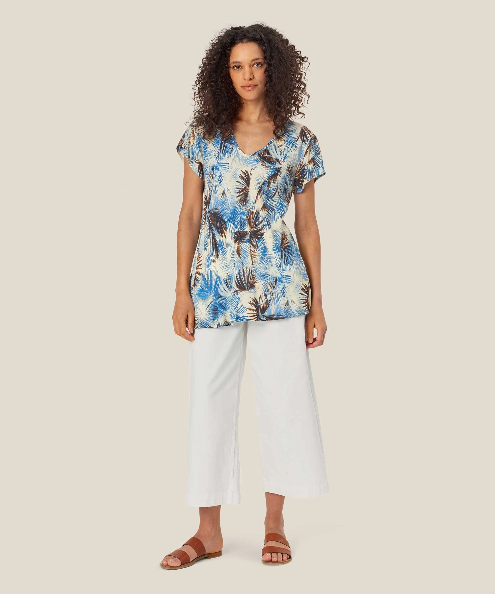 1010942 MaKallo Top - Della Blue RecycledBlend