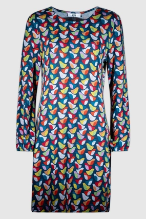 15502724 Floral Print Dress - Multi Button Chic