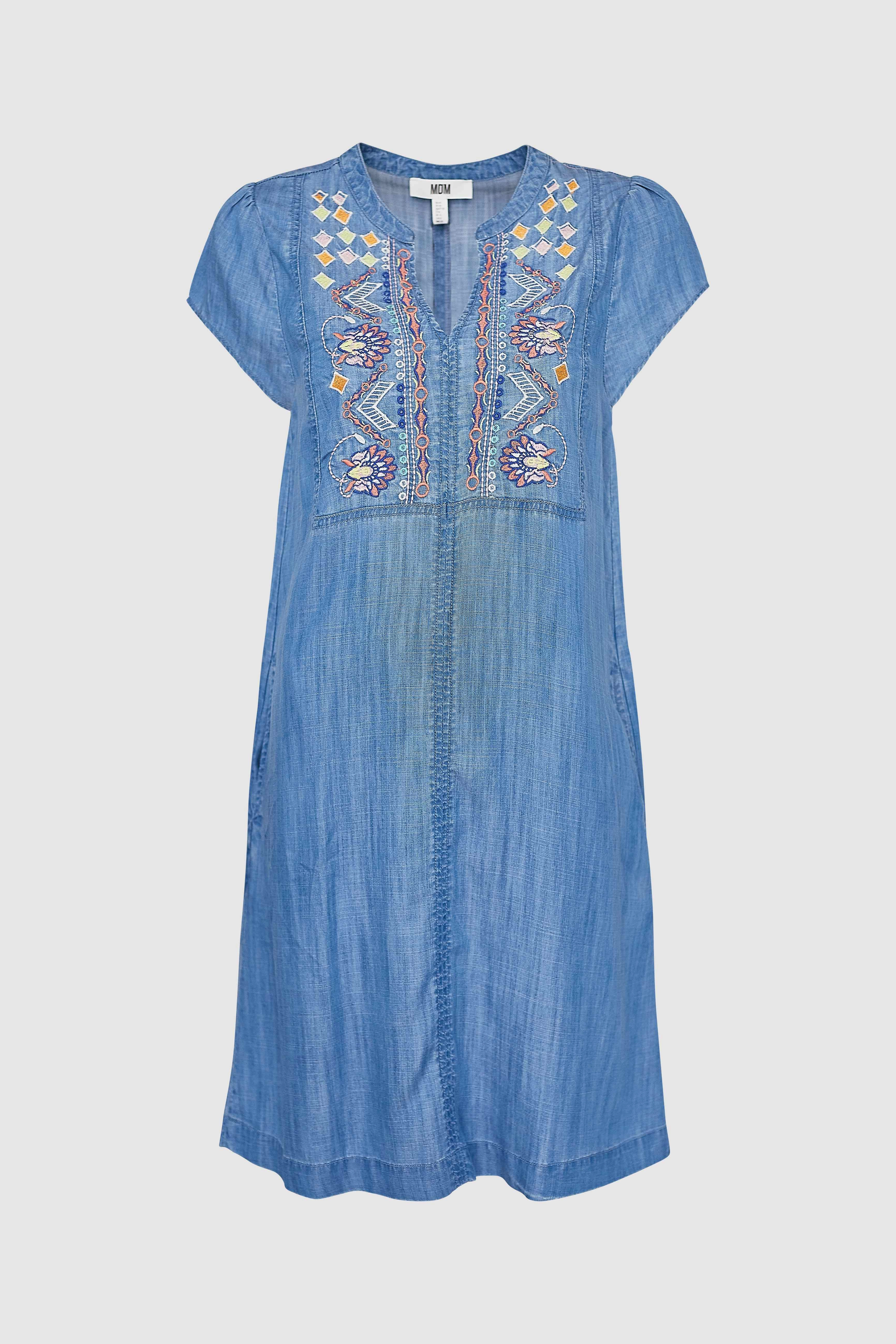 27572312 Denim Dress Easy Lovely FlatlockSeam