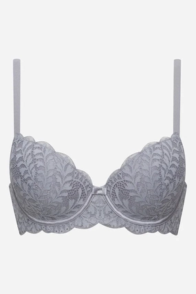 2 Pack Lace Balconette Bra Blue & Grey Simple workout outfit
