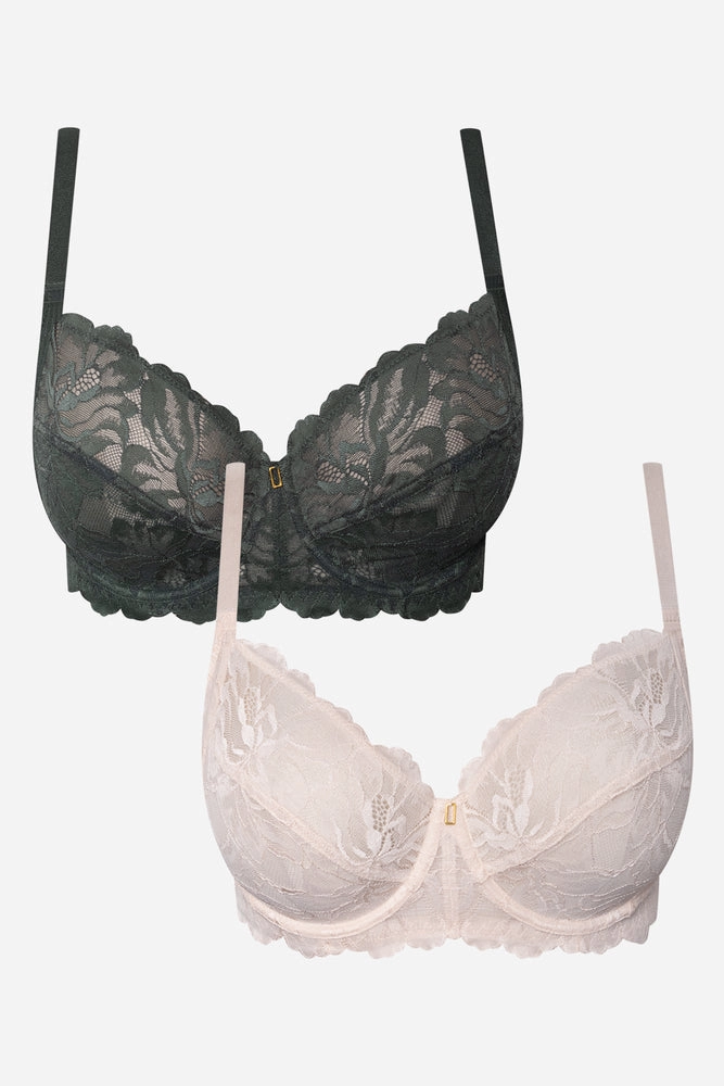 Versatile Band Smooth Underwear 2 Pack Lace Bras