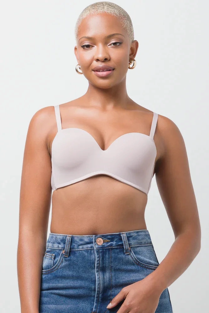 2 Pack Multiway Bonded Bras Small Black Fringed edges
