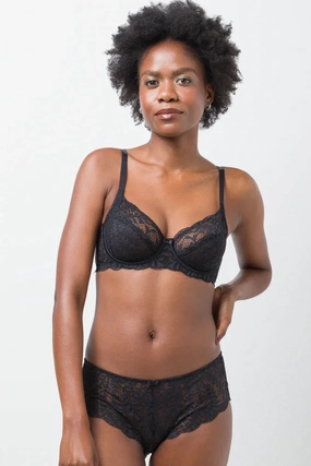2 Pack Sml Autum Lace Non Padded Underwire Black Natural Red