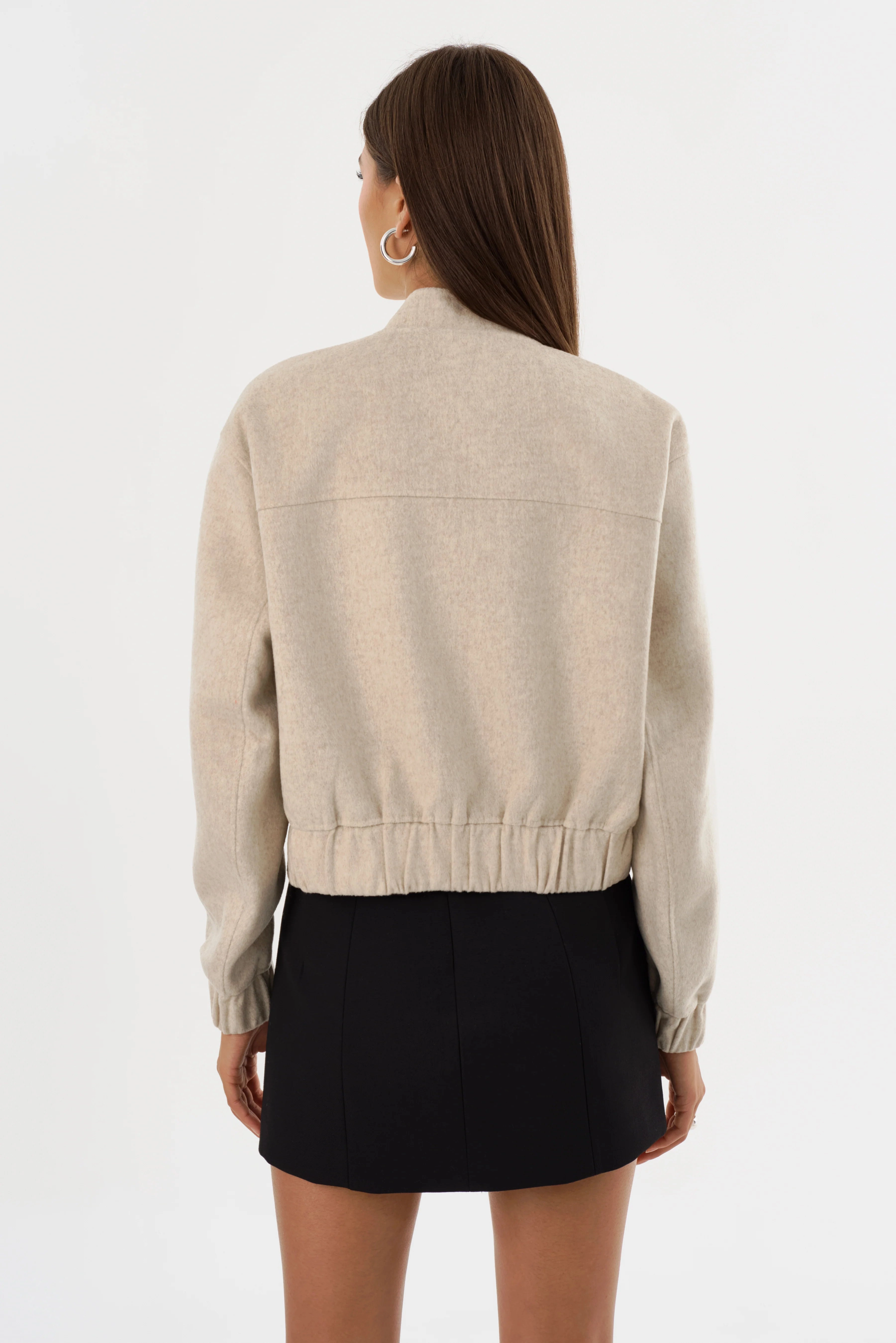 LAMARQUE | Fay Bomber Jacket - Heather/Beige Neutral Tones Look