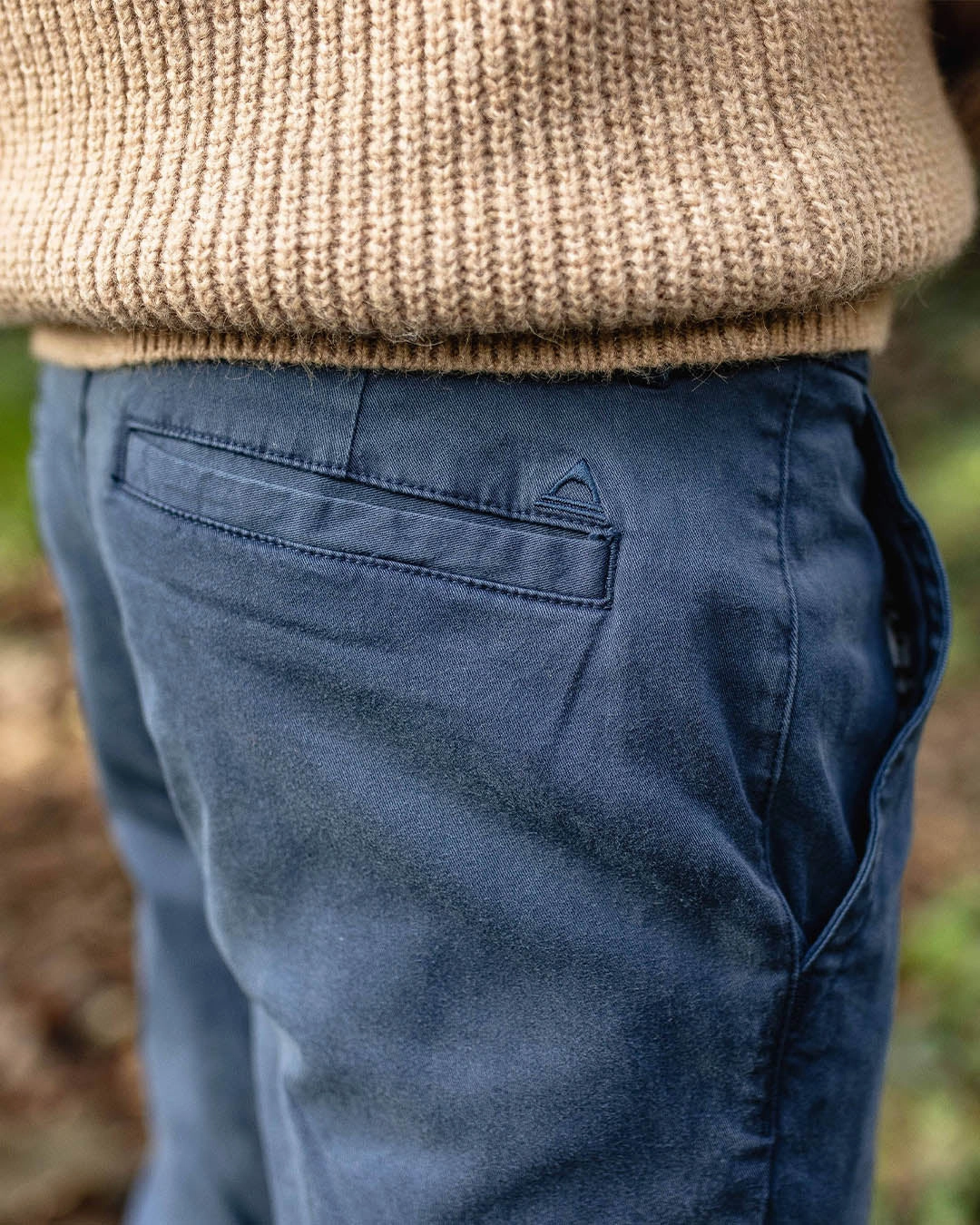 Flat waistband 365 Organic Cotton Trouser - Dark Denim