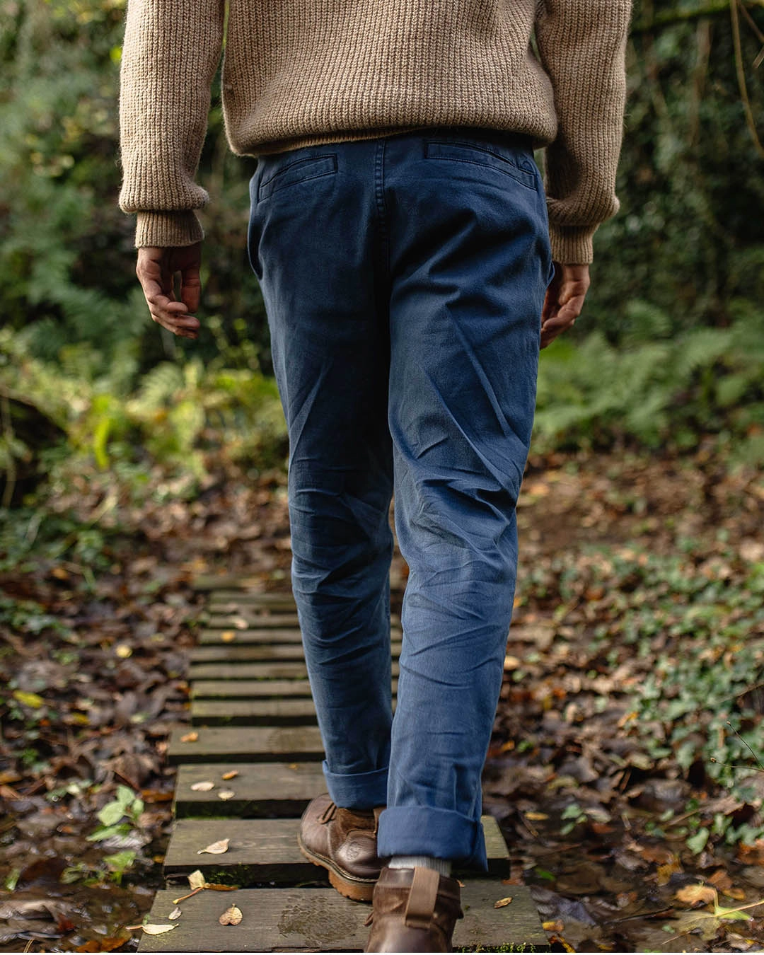 Smart Layering No Ride Up 365 Organic Cotton Trouser - Dark Denim