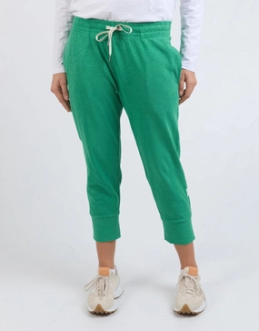 3/4 Brunch Pants - Pine Green Travel Ready Fit