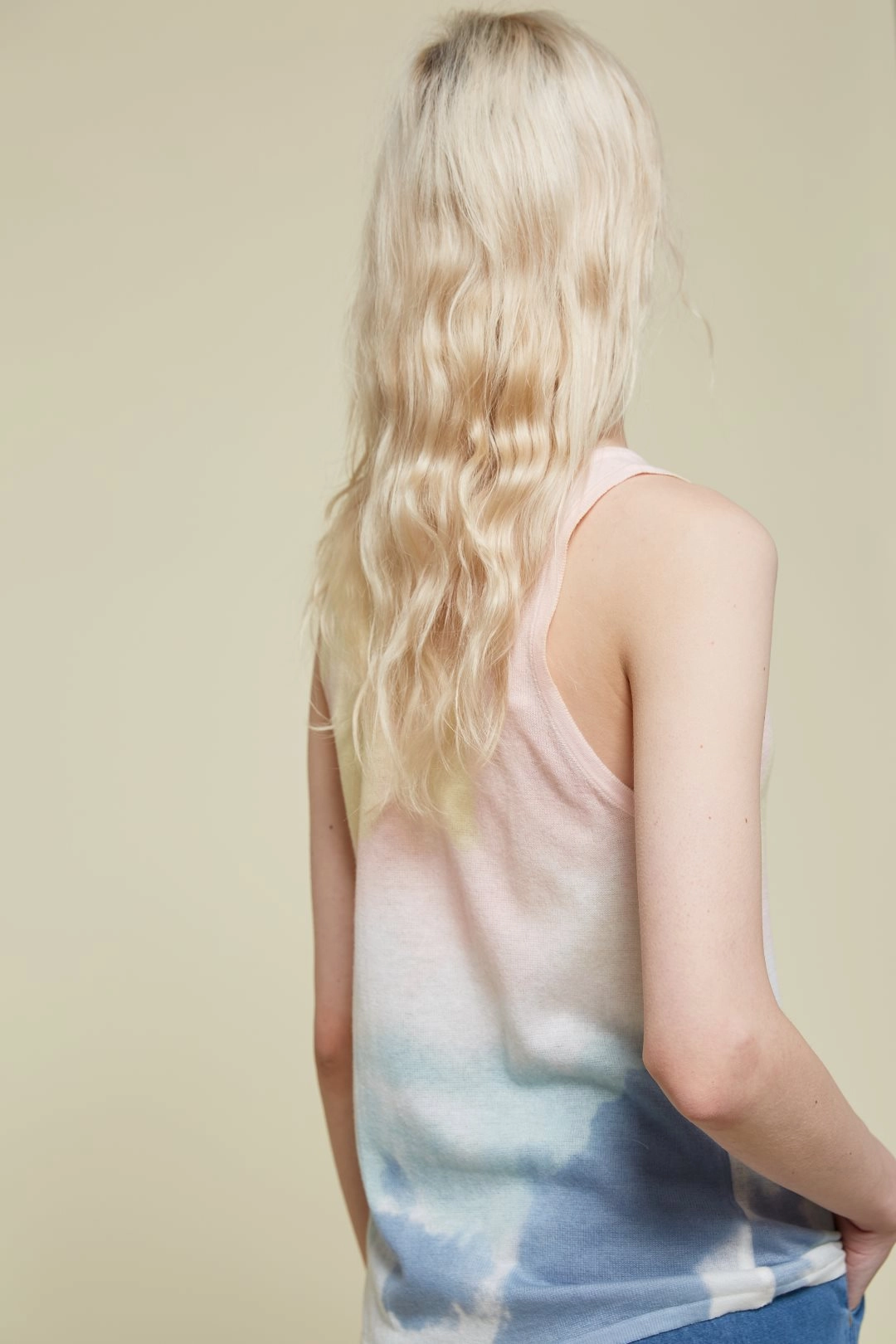 85015216 Tie Dye Knit Tank - Multi DoubleLayeredCollar