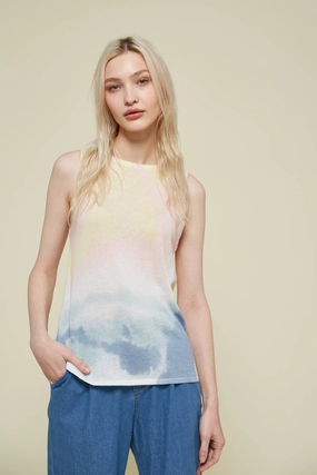 85015216 Tie Dye Knit Tank - Multi retro look SoftBrushed