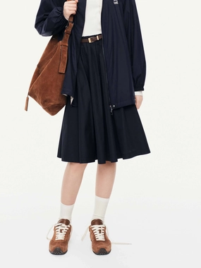 A-line Pleated Midi Skirt Pure Vibes