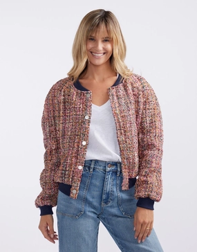 SiliconeGrip Abigail Bomber Jacket - Multi