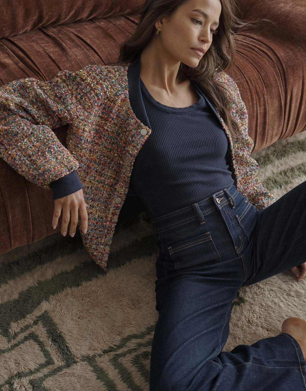 Eco Friendly Fabric Abigail Bomber Jacket - Multi