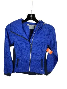 Athletic Jacket By Athleta In Blue, Size: Xxs Light Activated Cooling Hidden Storage Compartments