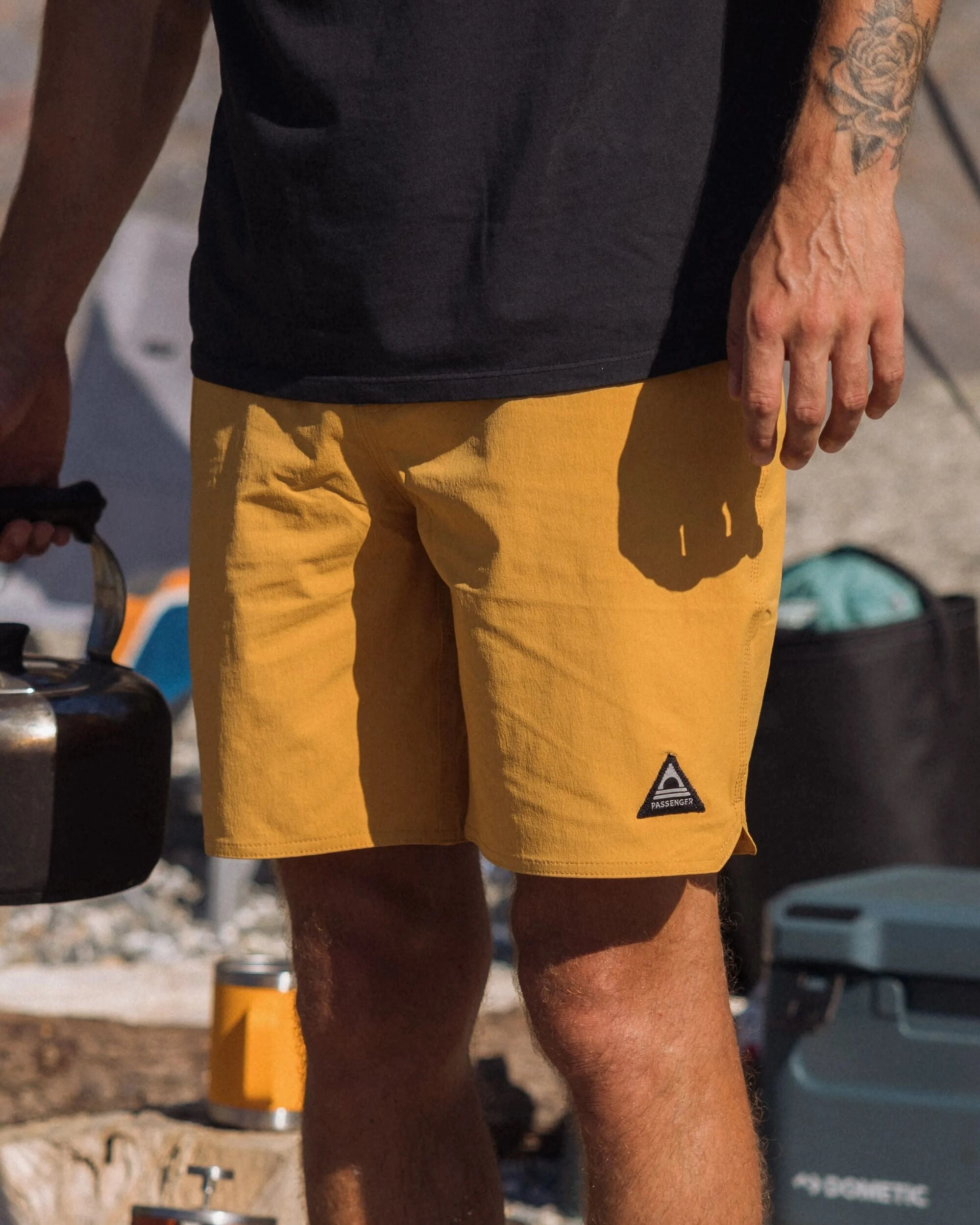 Adjustable Fit Cruiser NetPlus? Recycled 19" Boardshort - Spruce Yellow