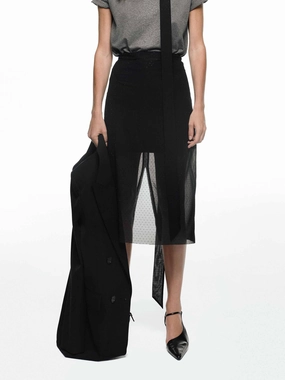 Layered Design Midi Skirt Smart Fit