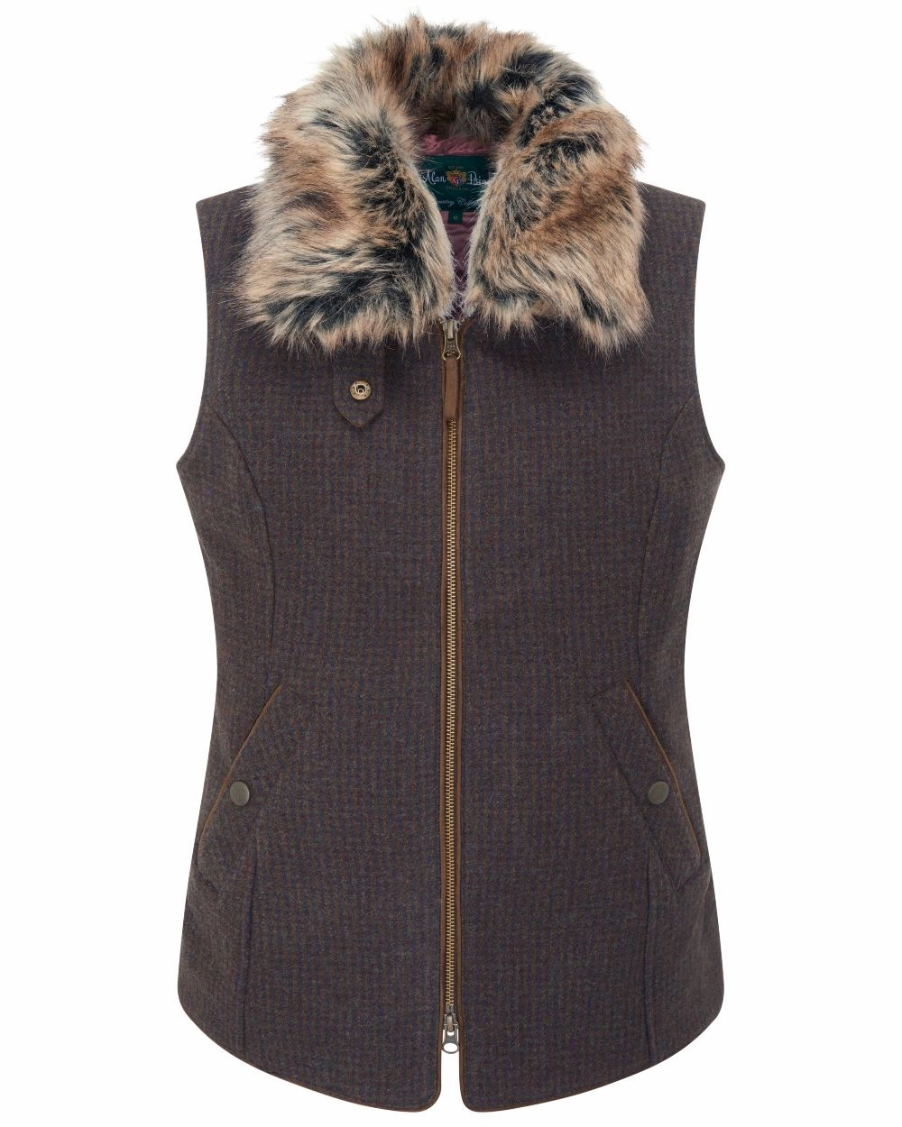 UV Block Recycled Material Alan Paine Surrey Ladies Tweed Gilet