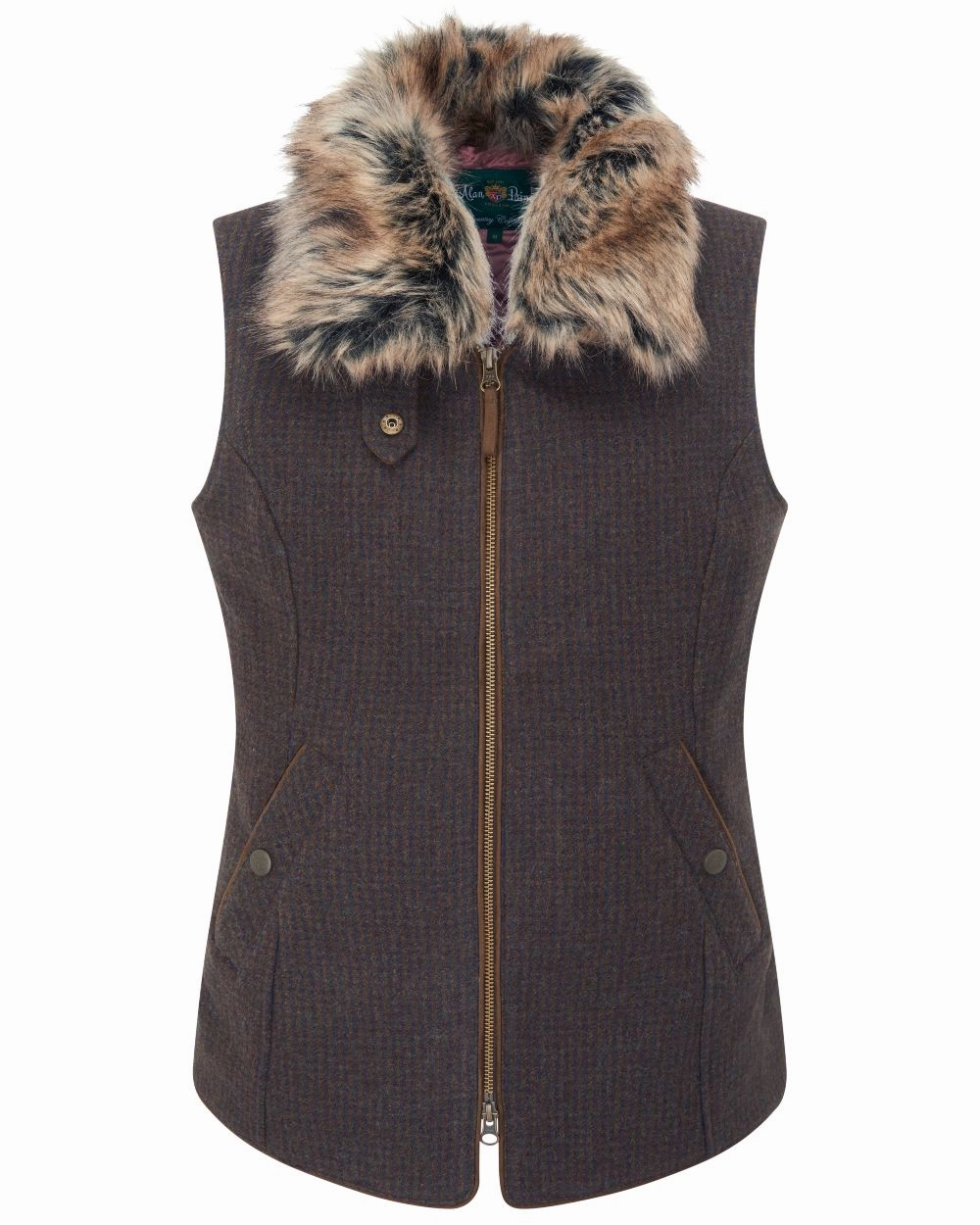 Adjustable Hem Alan Paine Surrey Ladies Tweed Gilet