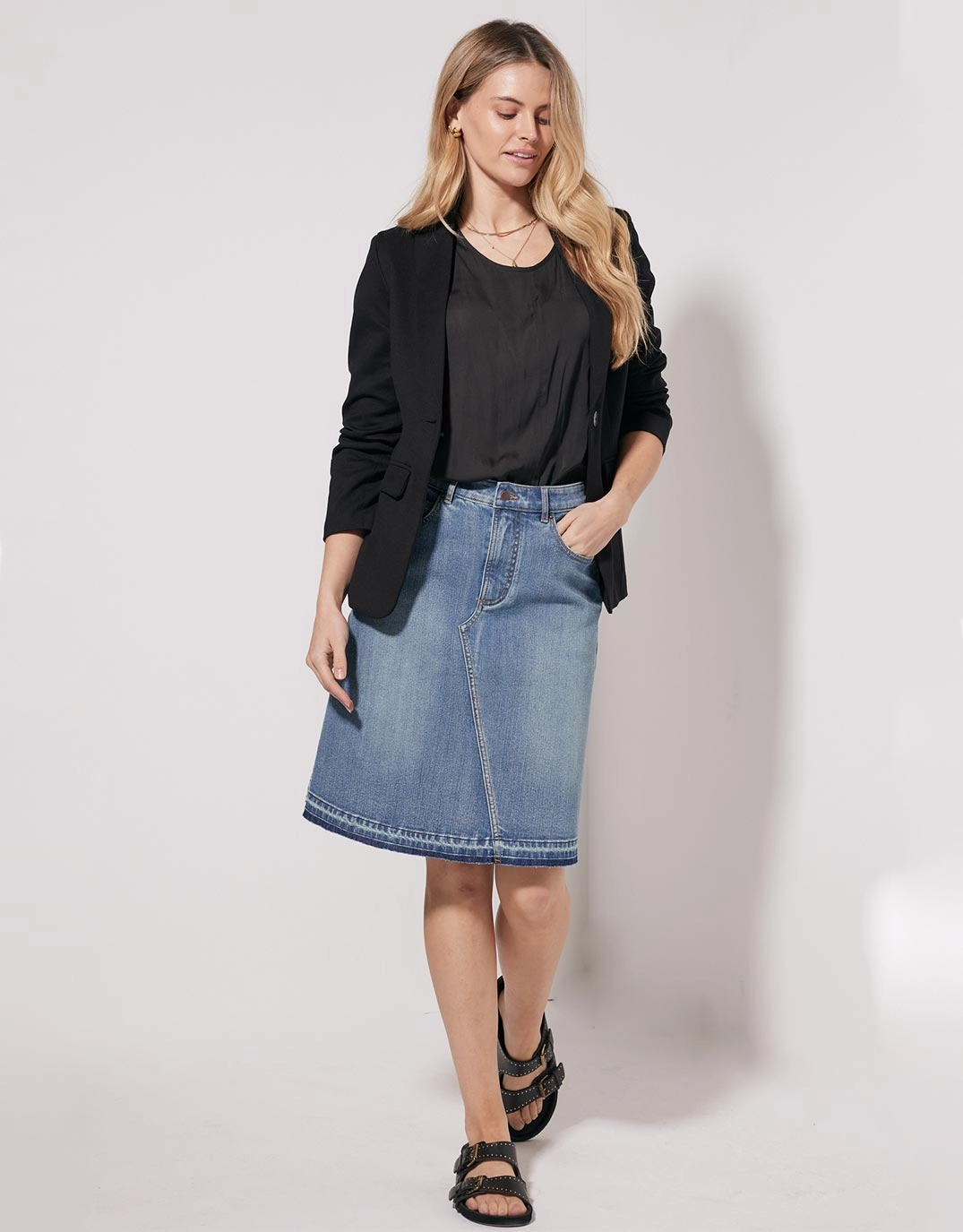 Timeless Ponte Blazer - Black Noise Free Fabric