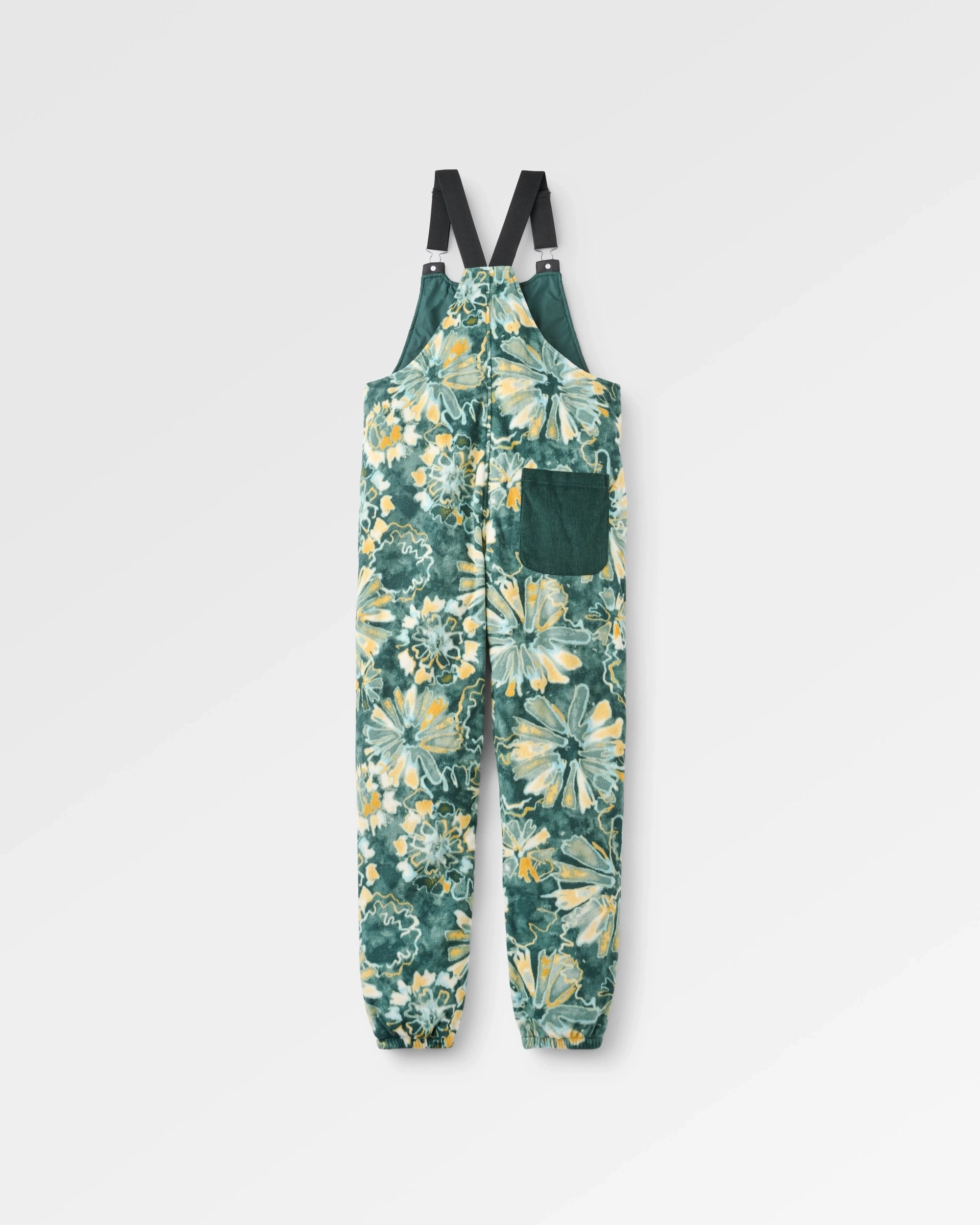 Ace Recycled Polar Fleece Dungarees - Frost Dark Fern Secure Closures Sport Fit