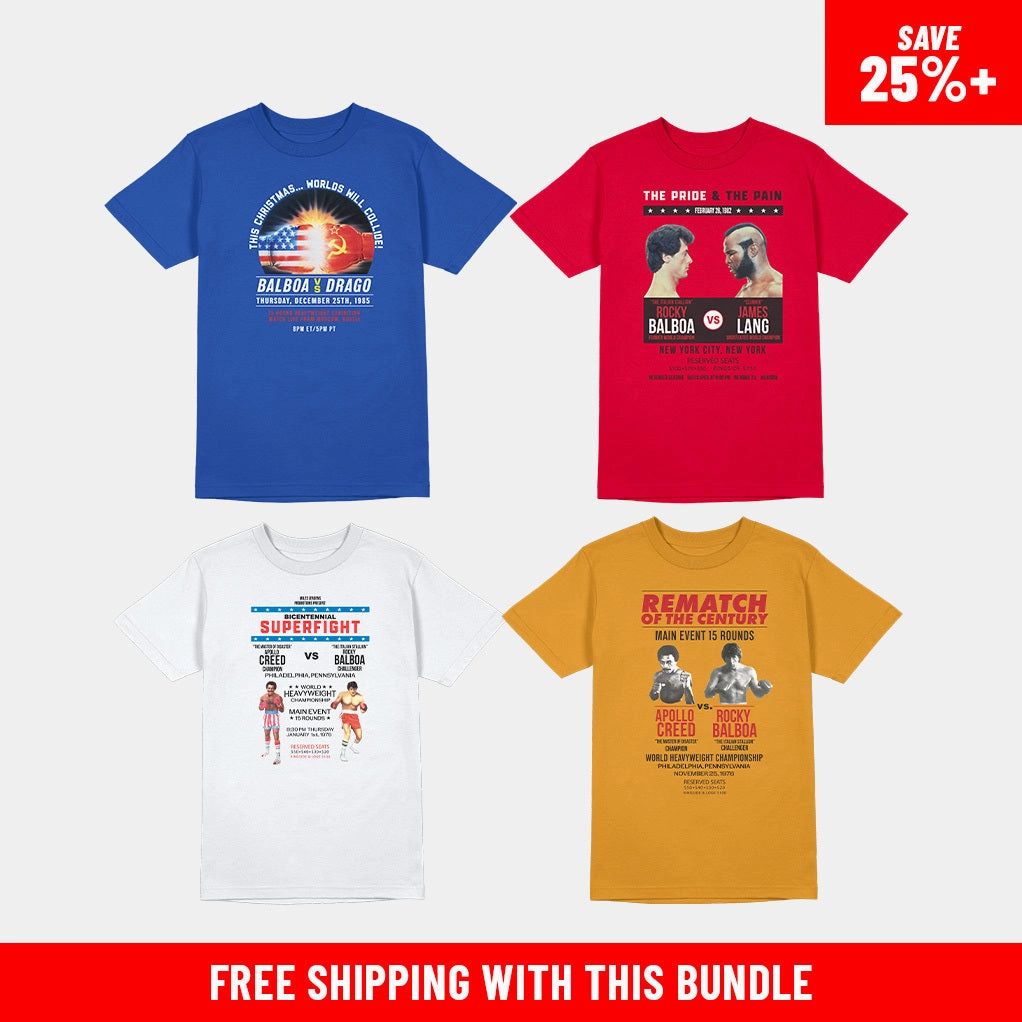 ROCKY POSTER COLLECTION SHIRT 4 PACK ReinforcedEdges
