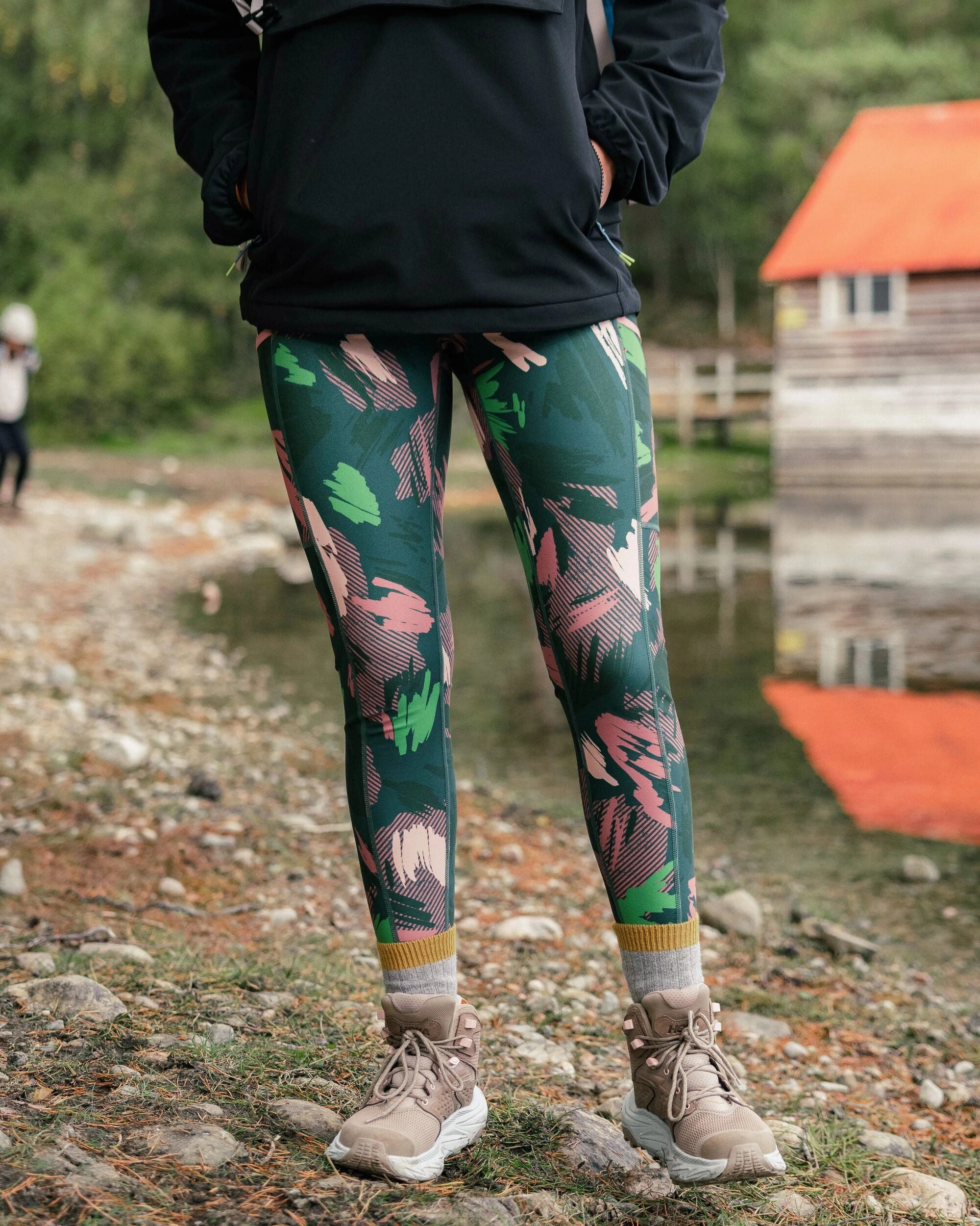 Dance Practice For Adults Mantra Recycled Active Legging - Abstract Mountain Fir Tree
