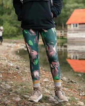 Dance Practice For Adults Mantra Recycled Active Legging - Abstract Mountain Fir Tree