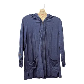 Athletic Jacket By J. Jill In Blue, Size:S Rubberized Trims