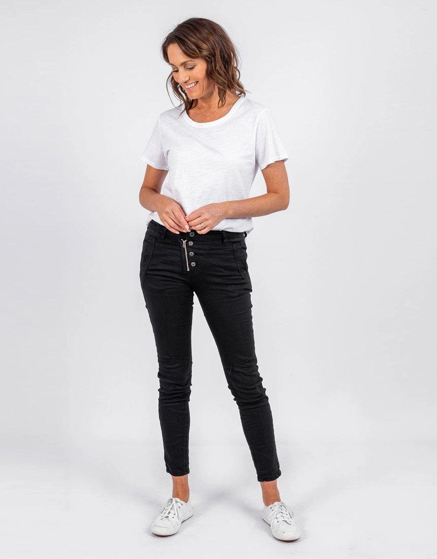 Smart Comfort Daily Outfit Italian Star Jeans - Black