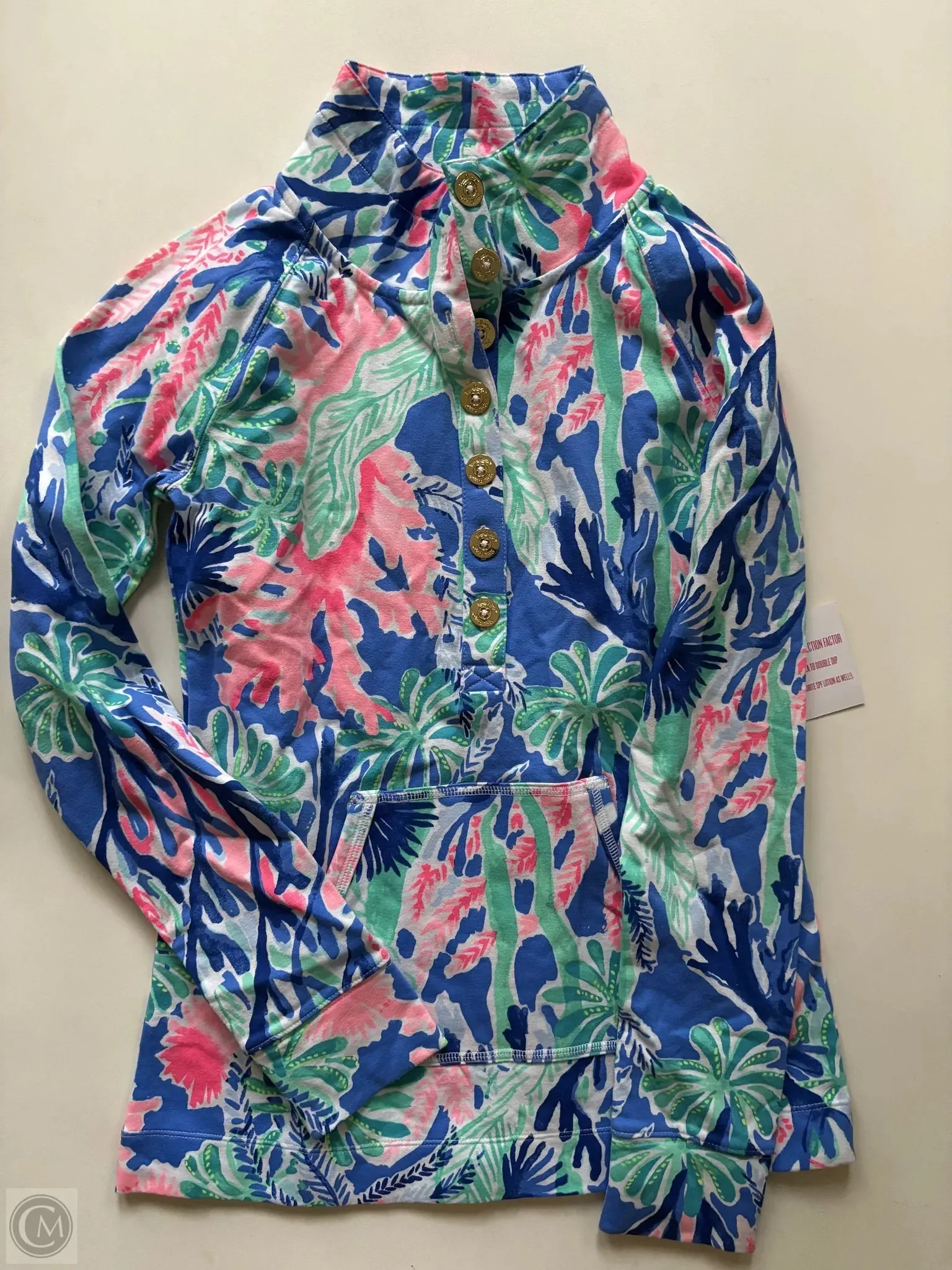 Advanced Insulation Belted Waist Athletic Jacket By Lilly Pulitzer In Multi-colored
