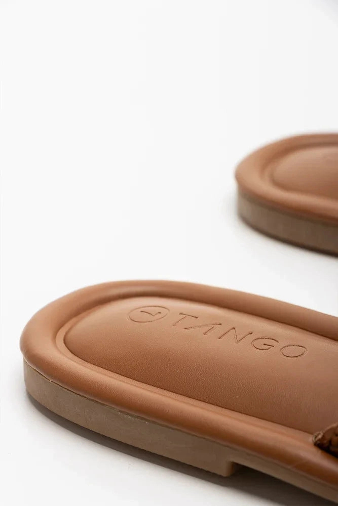 Reinforced Stress Points Weave Thong Sandal Brown