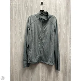 Athletic Jacket By Danskin In Grey, Size: Xxl All weather Smart Casual Piece