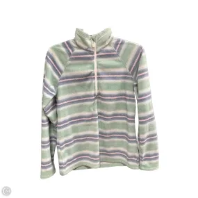 HoodedStyle Athletic Jacket By Eddie Bauer In Striped Pattern, Size: S