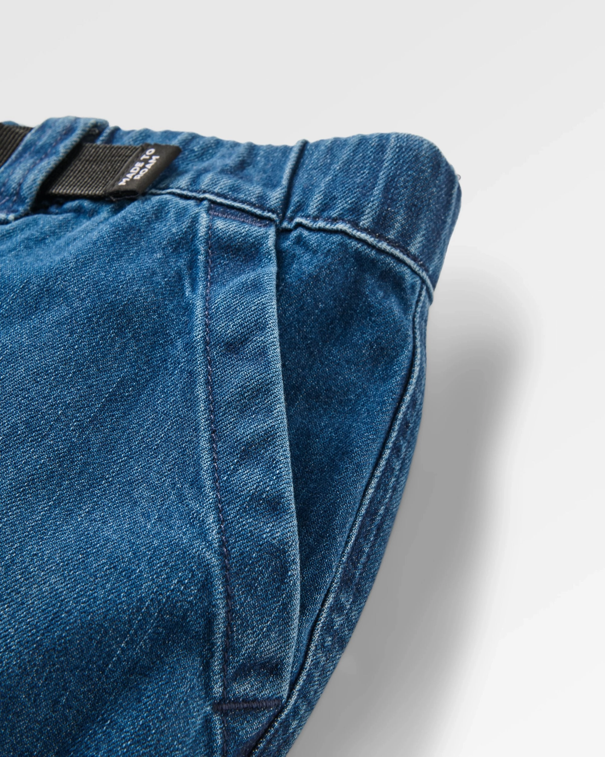 Adventurer Denim Trouser - Mid Wash Denim Stretch Waist No Sagging