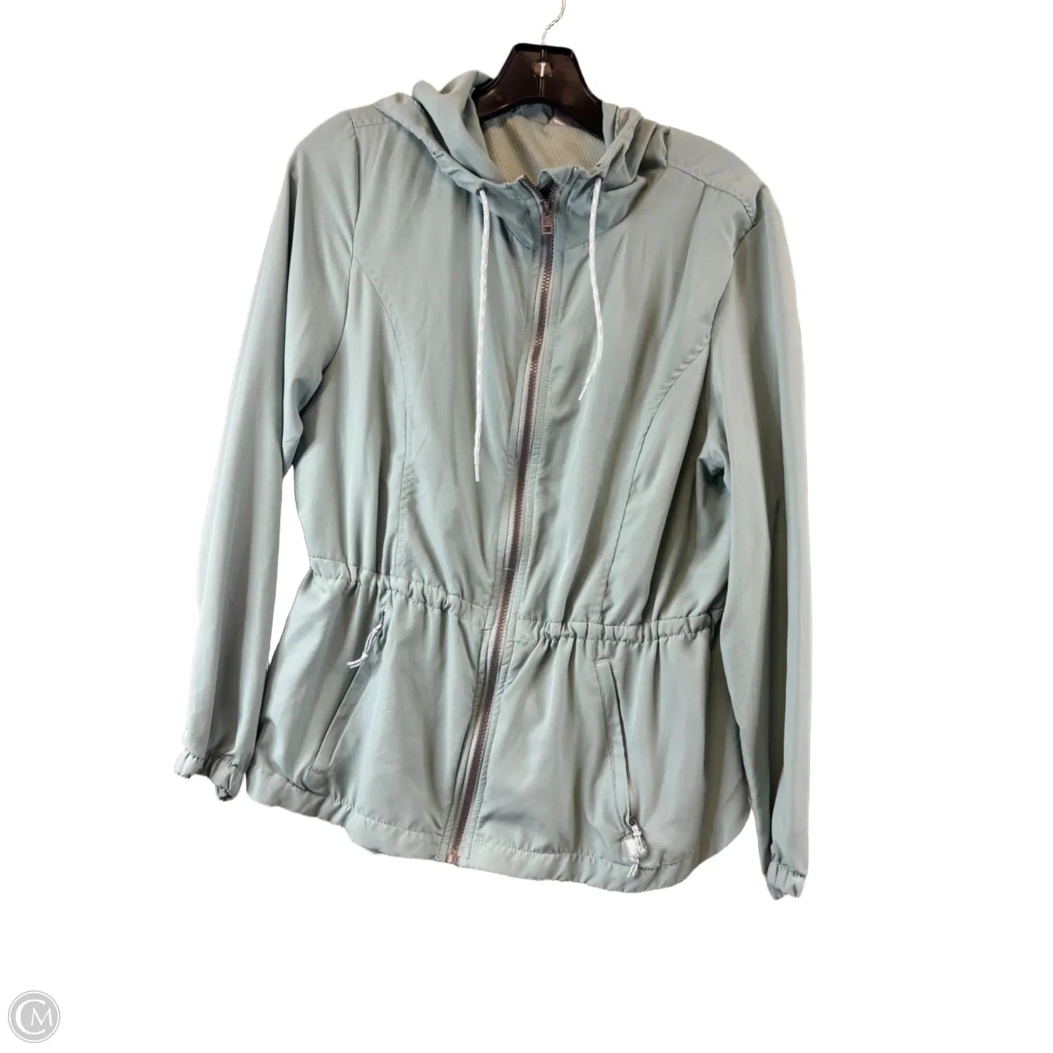 Simple Detail WaterResistant Coating Athletic Jacket By Avalanche In Teal, Size: L