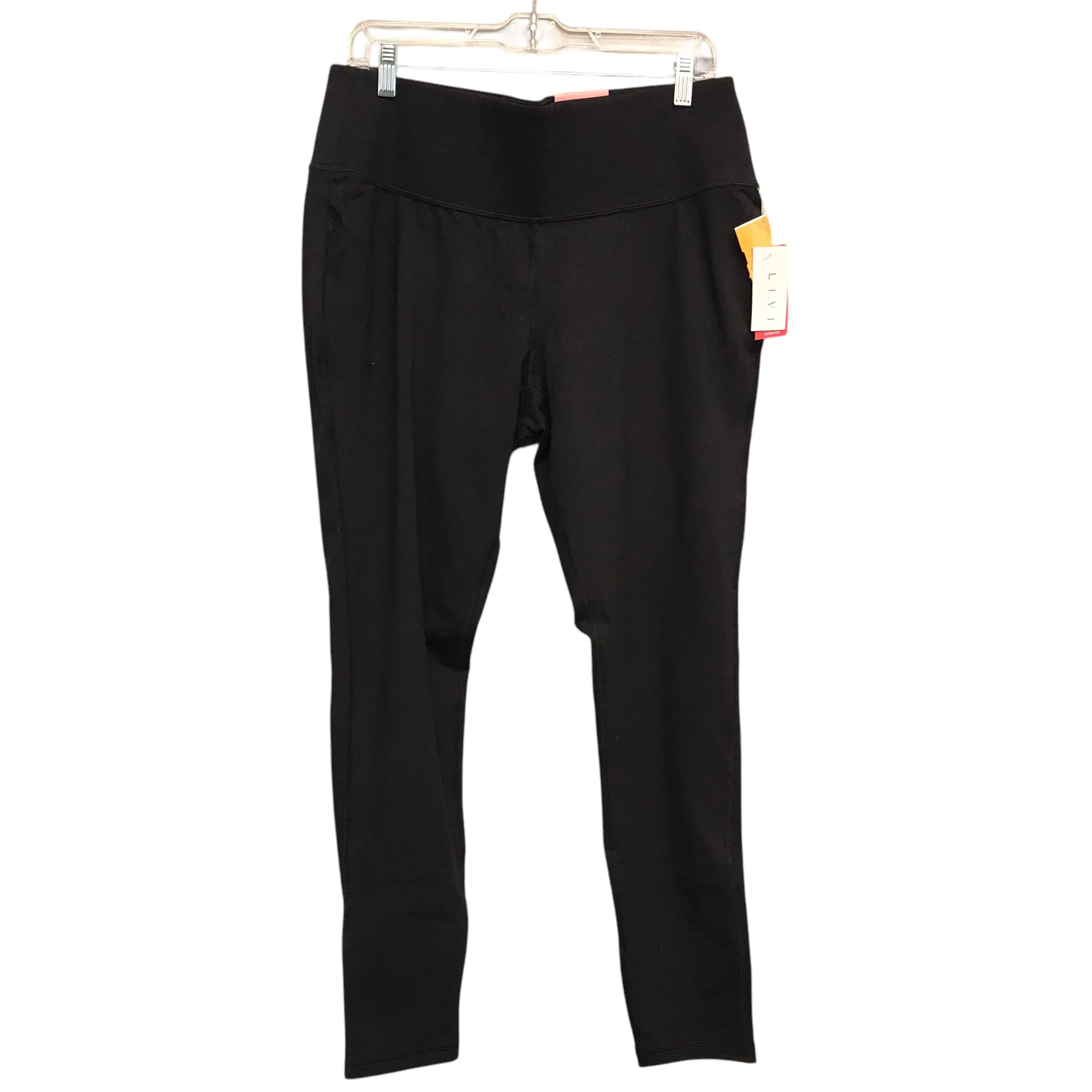 Athletic Pants By Livi Active In Black, Size:1X Stain Resistant Weave Sleek Design