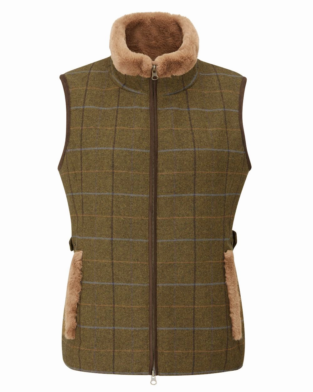 Non Restrictive Silhouette Alan Paine Combrook Tweed Ladies Gilet