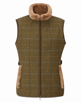 Non Restrictive Silhouette Alan Paine Combrook Tweed Ladies Gilet