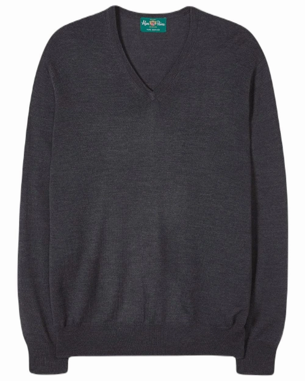 Fast Drying Material Alan Paine Mens Millbreck Merino Wool V-Neck Jumper