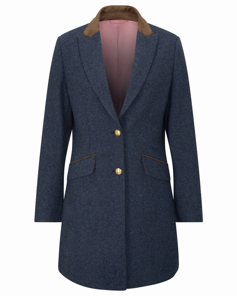 High Visibility Trims Alan Paine Surrey Mid-Thigh Tweed Coat